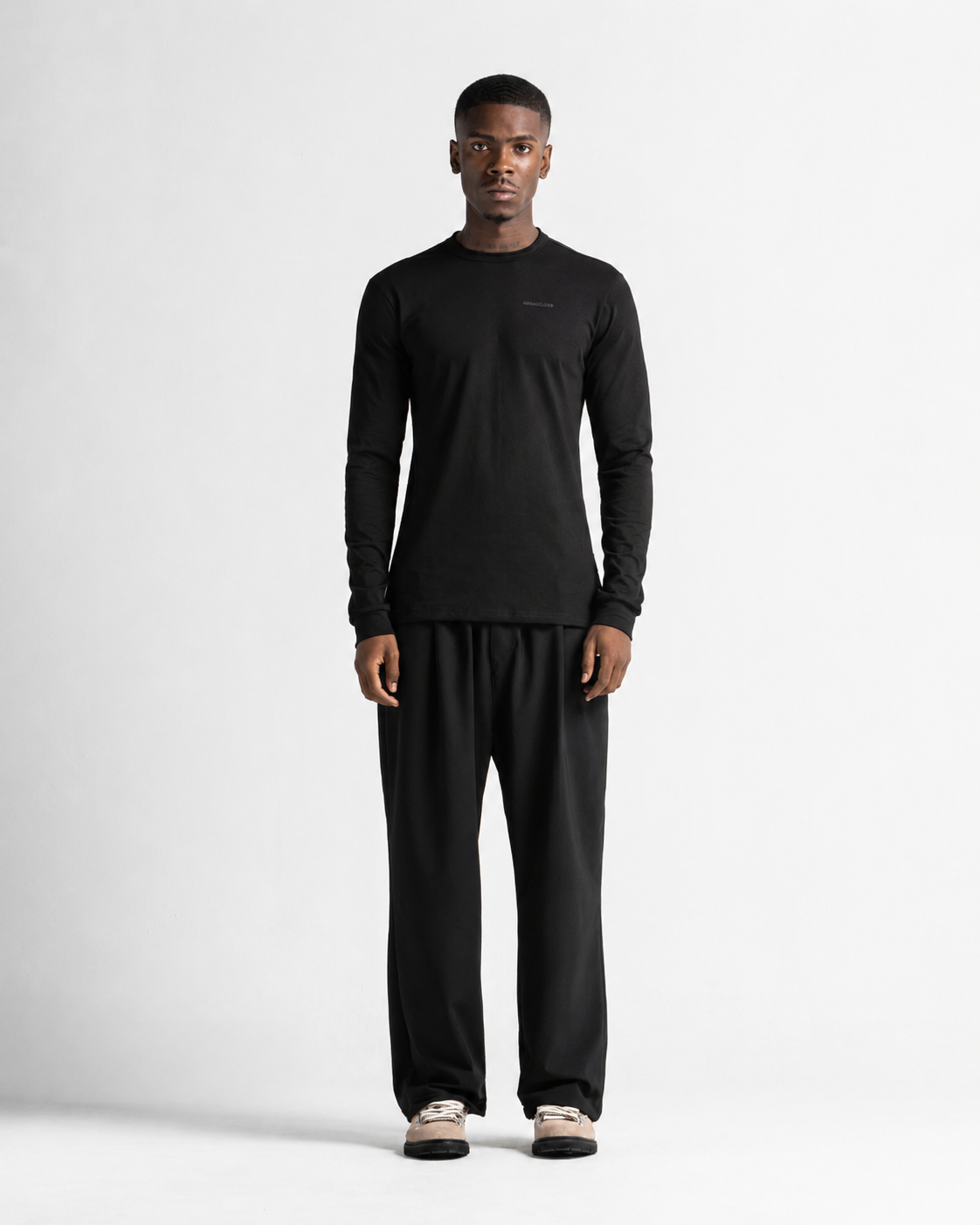 Long Sleeve Regular Fit Negro