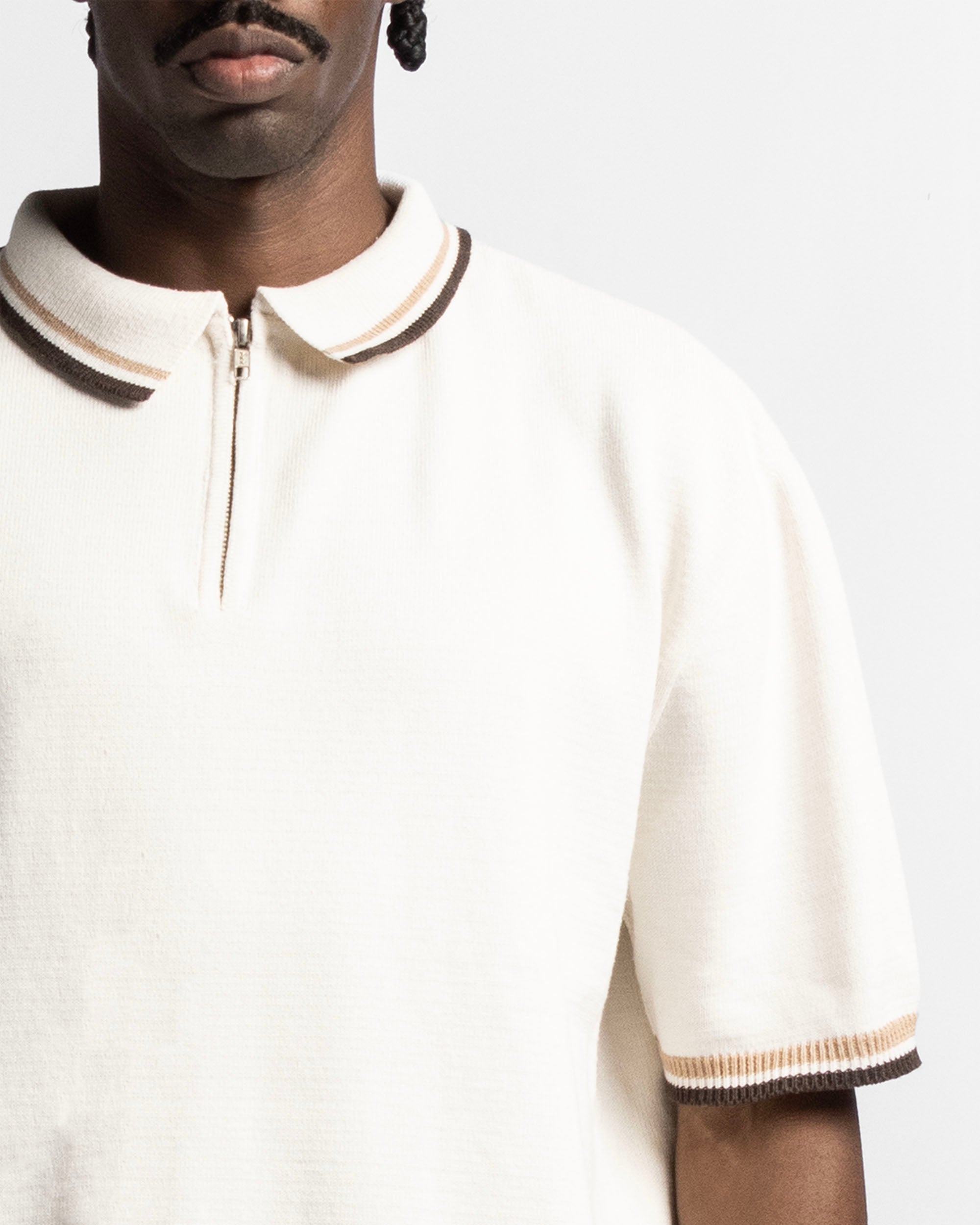Knit Polo Beige