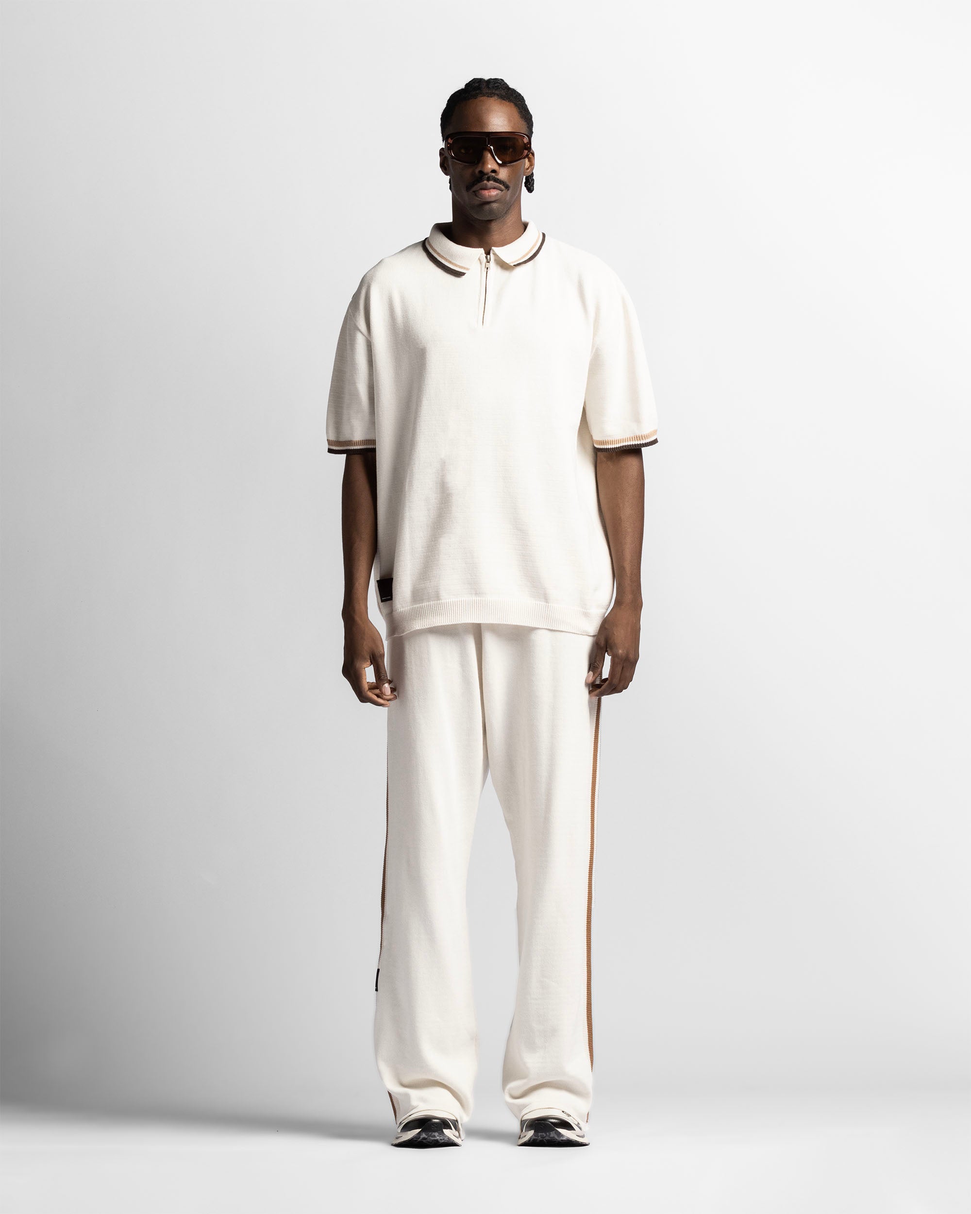 Knit Polo Beige