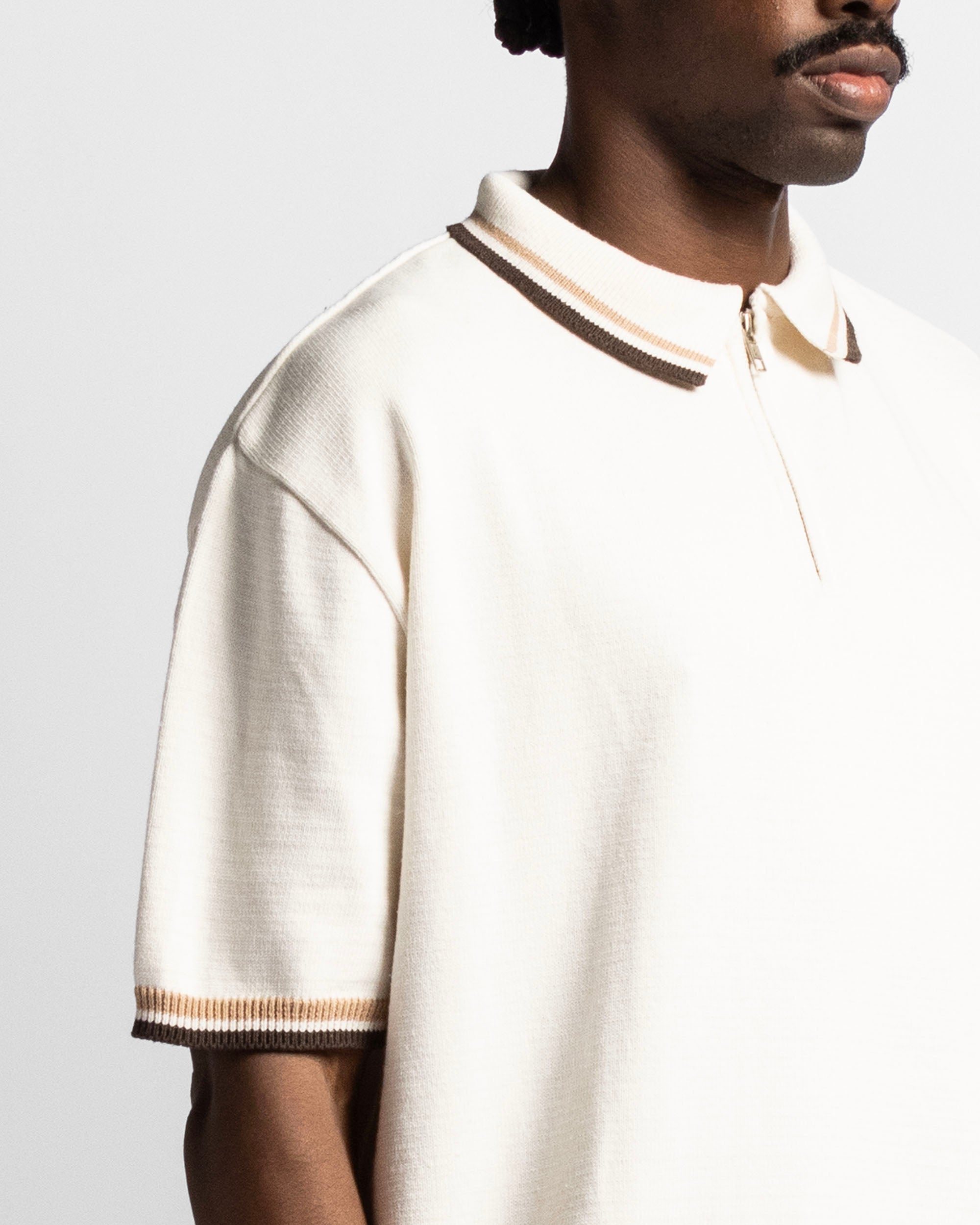 Knit Polo Beige