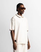 Knit Polo Beige