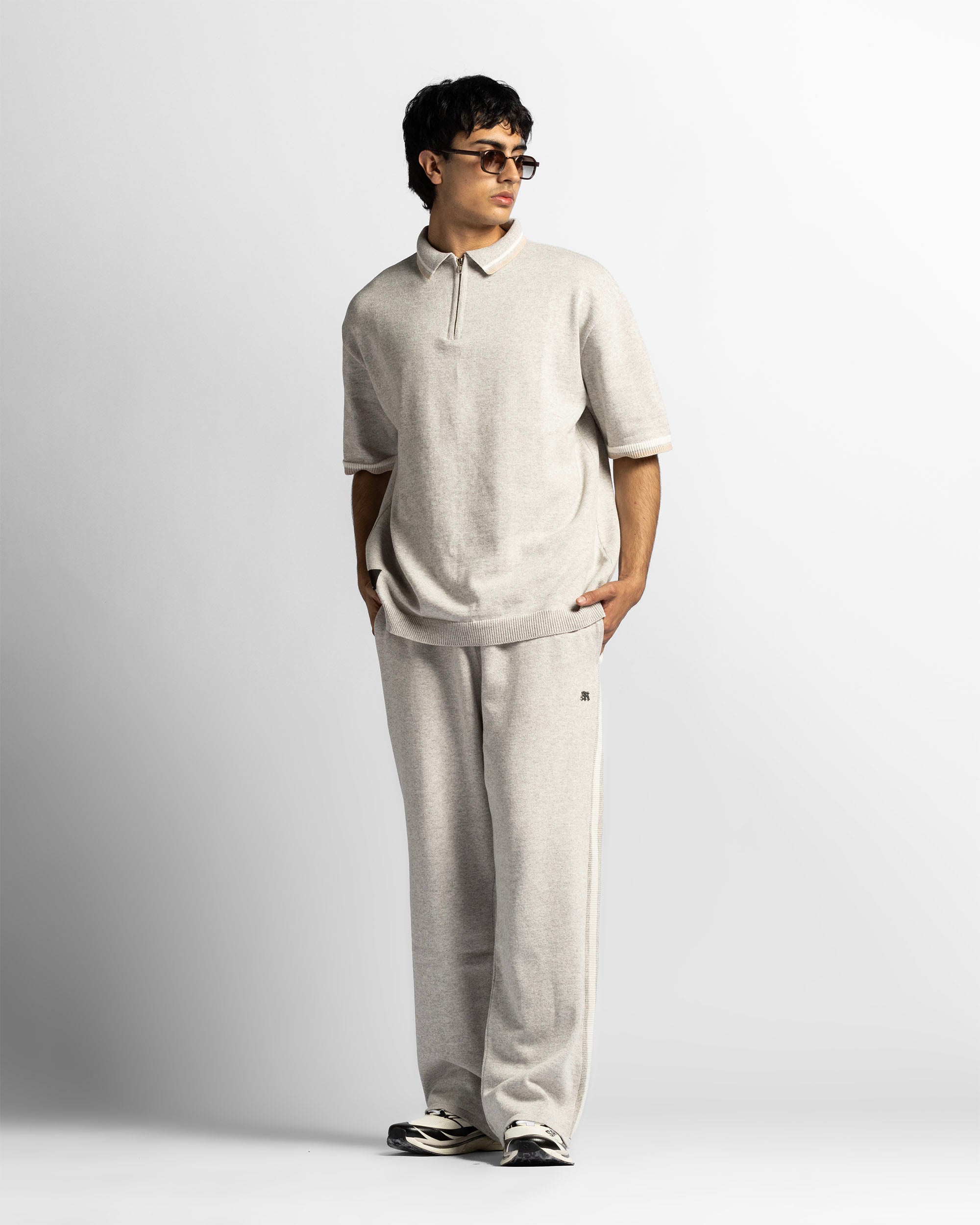 Knit Polo Gris