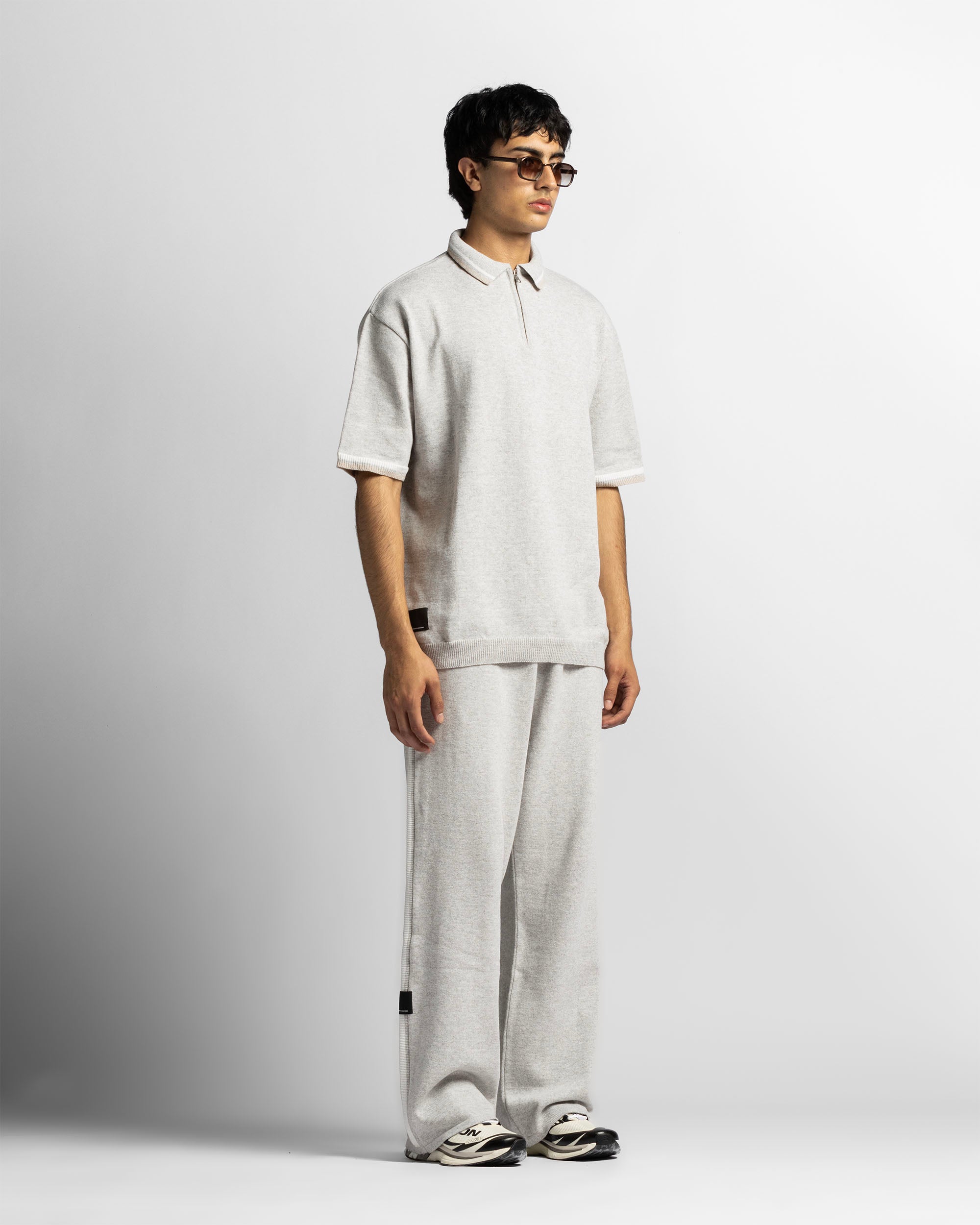 Knit Polo Gris