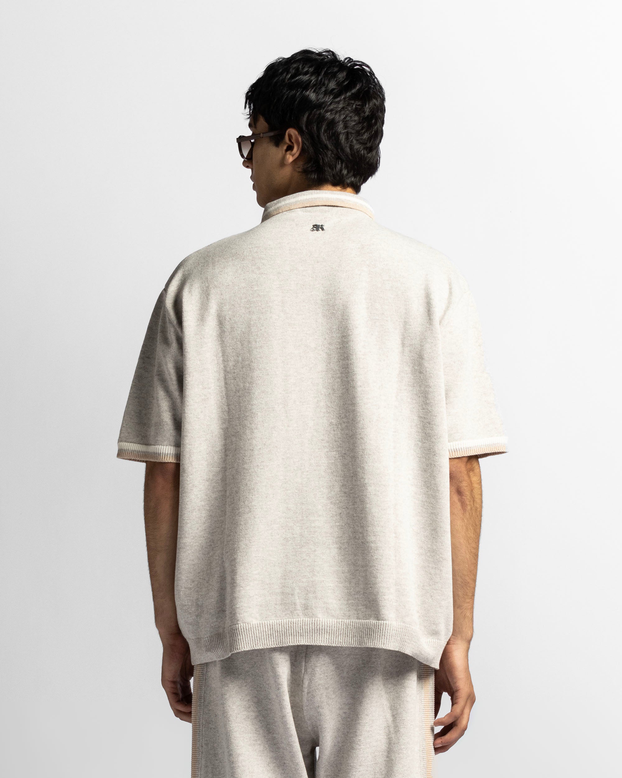 Knit Polo Gris