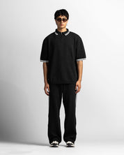 Knit Polo Negra
