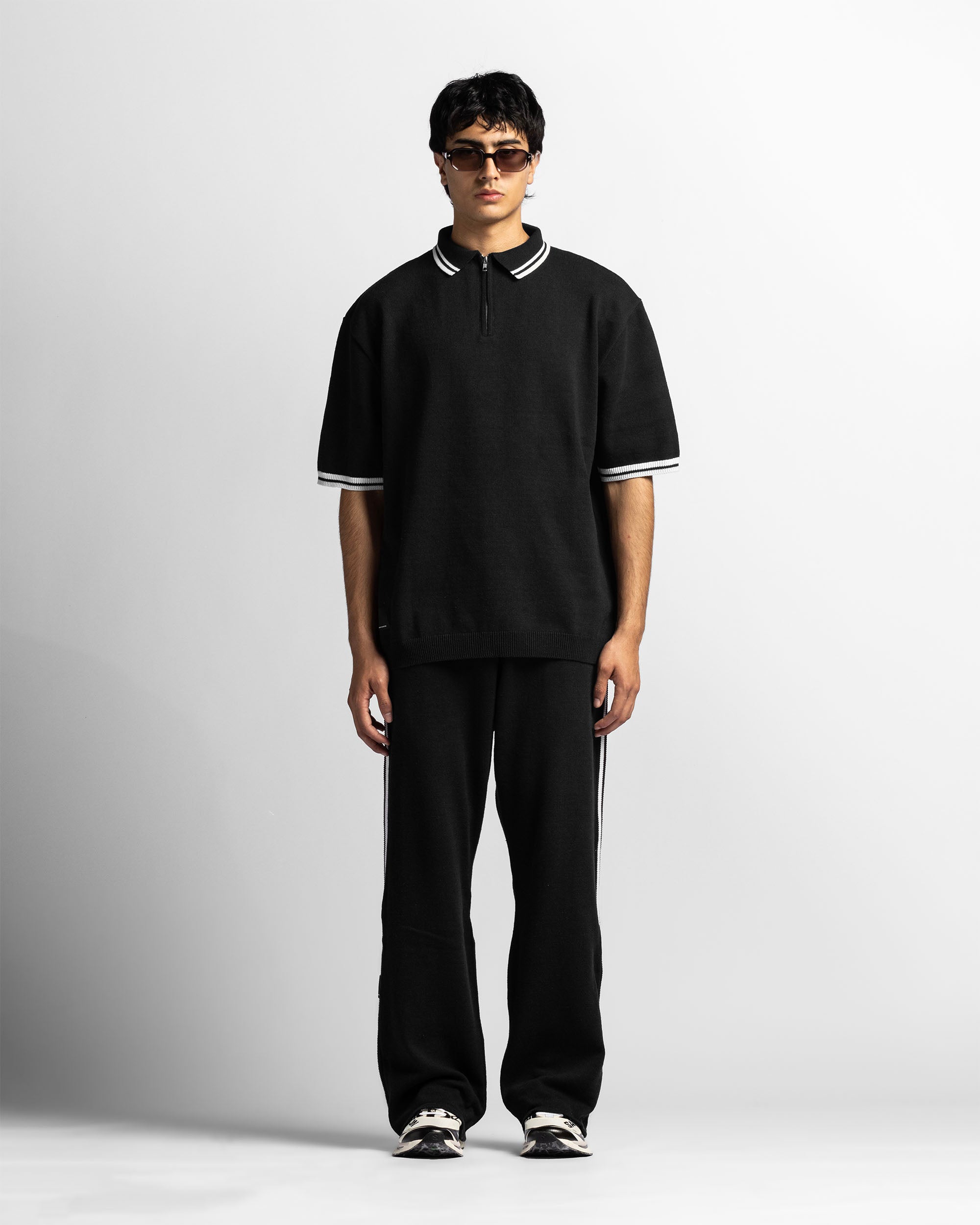 Knit Polo Negra