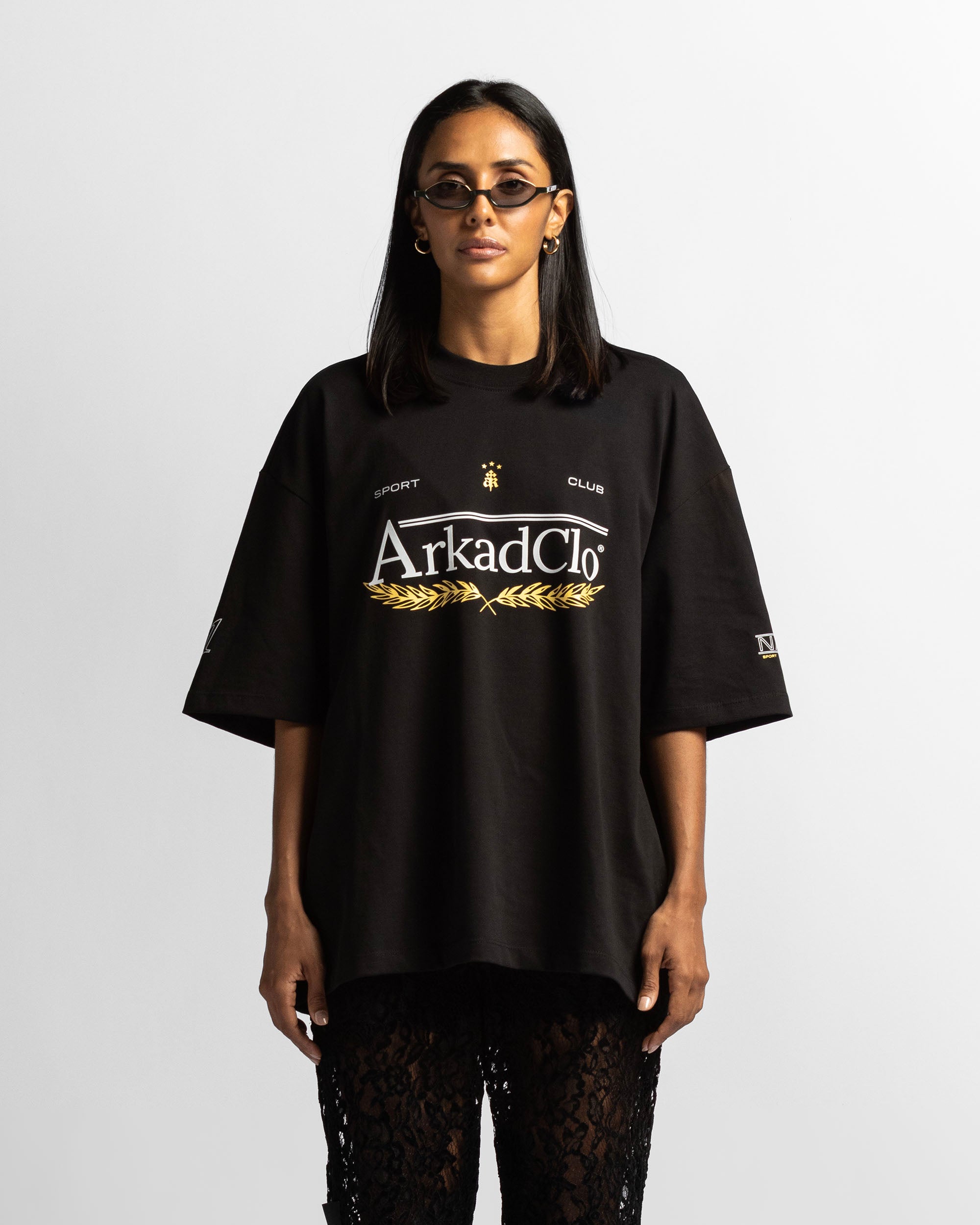 Tshirt Oversize Negra Arkad Clo - Unisex
