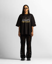 Tshirt Oversize Negra Arkad Clo - Unisex