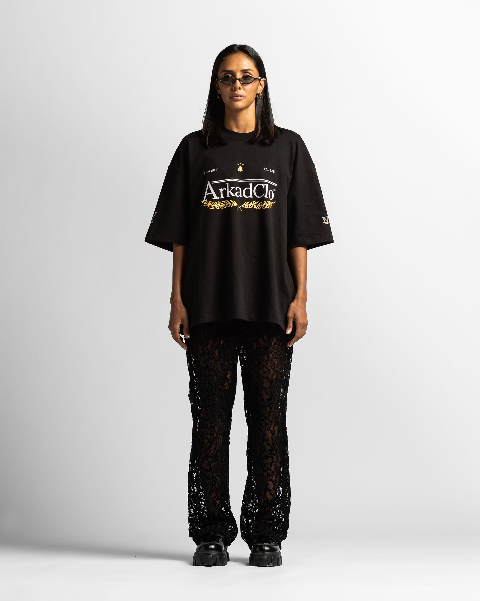 Tshirt Oversize Negra Arkad Clo - Unisex
