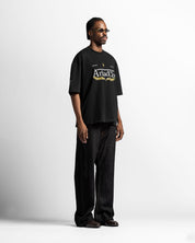 Denim Pant Negro Hilos En Contraste