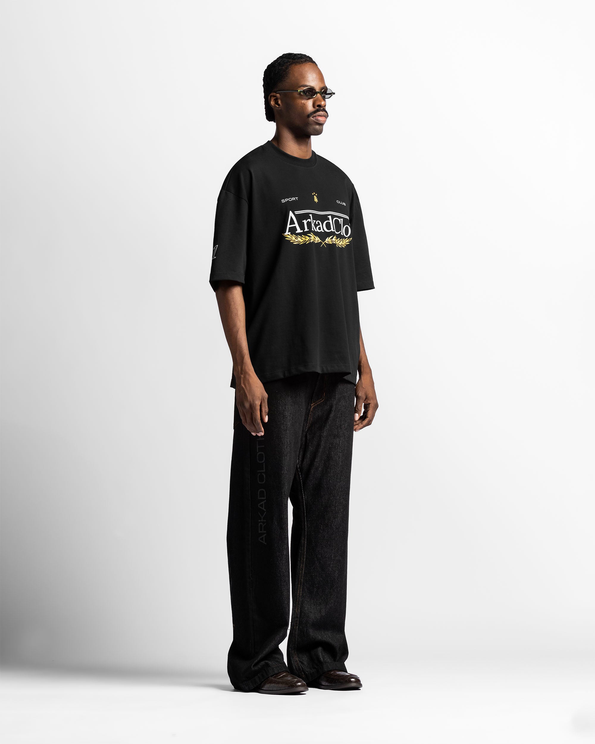 Denim Pant Negro Hilos En Contraste