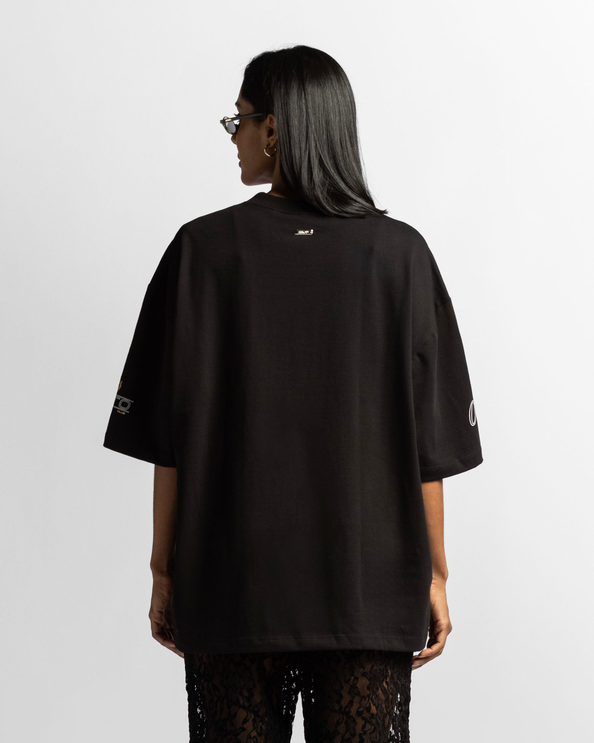 Tshirt Oversize Negra Arkad Clo - Unisex