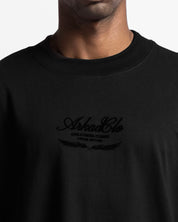 Tshirt Regular Fit Negra Velvet Print