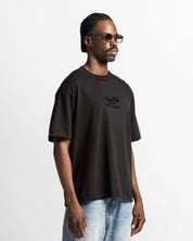 Tshirt Regular Fit Negra Velvet Print