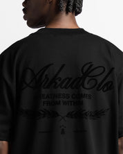 Tshirt Regular Fit Negra Velvet Print