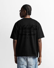 Tshirt Regular Fit Negra Velvet Print