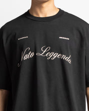 Washed Tshirt Oversize Negra Trophy
