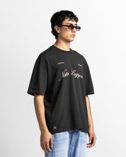 Washed Tshirt Oversize Negra Trophy