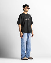 Washed Tshirt Oversize Negra Trophy