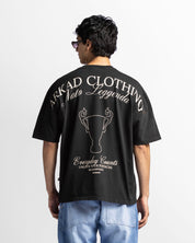 Washed Tshirt Oversize Negra Trophy
