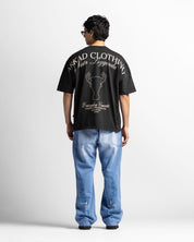 Washed Tshirt Oversize Negra Trophy