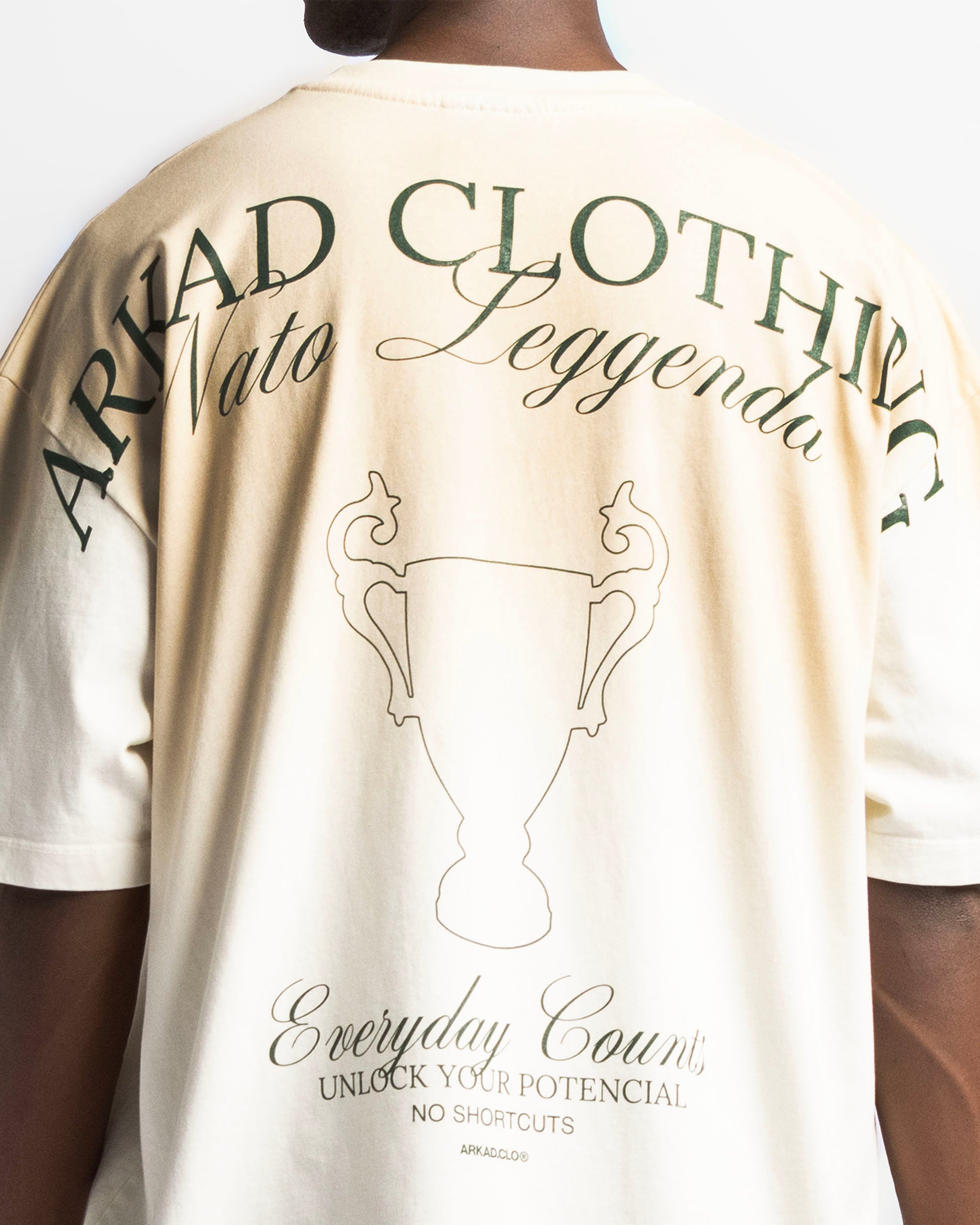 Washed Tshirt Oversize Beige Trophy
