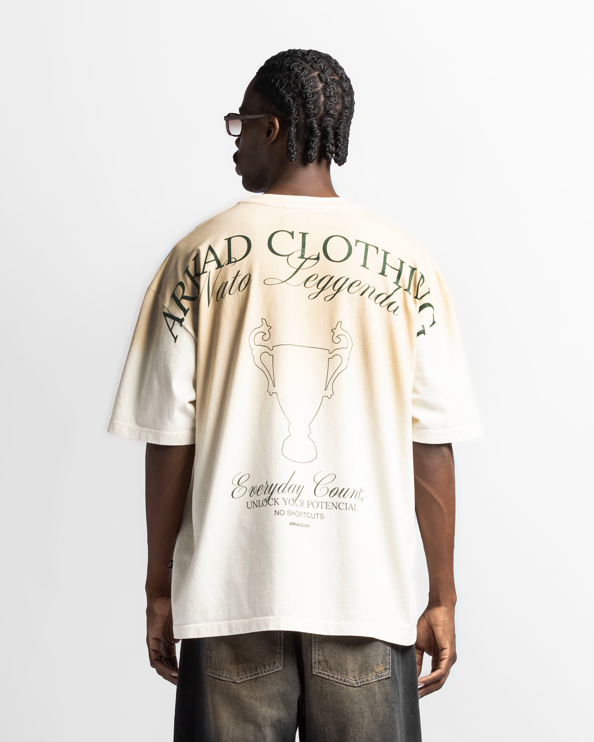 Washed Tshirt Oversize Beige Trophy