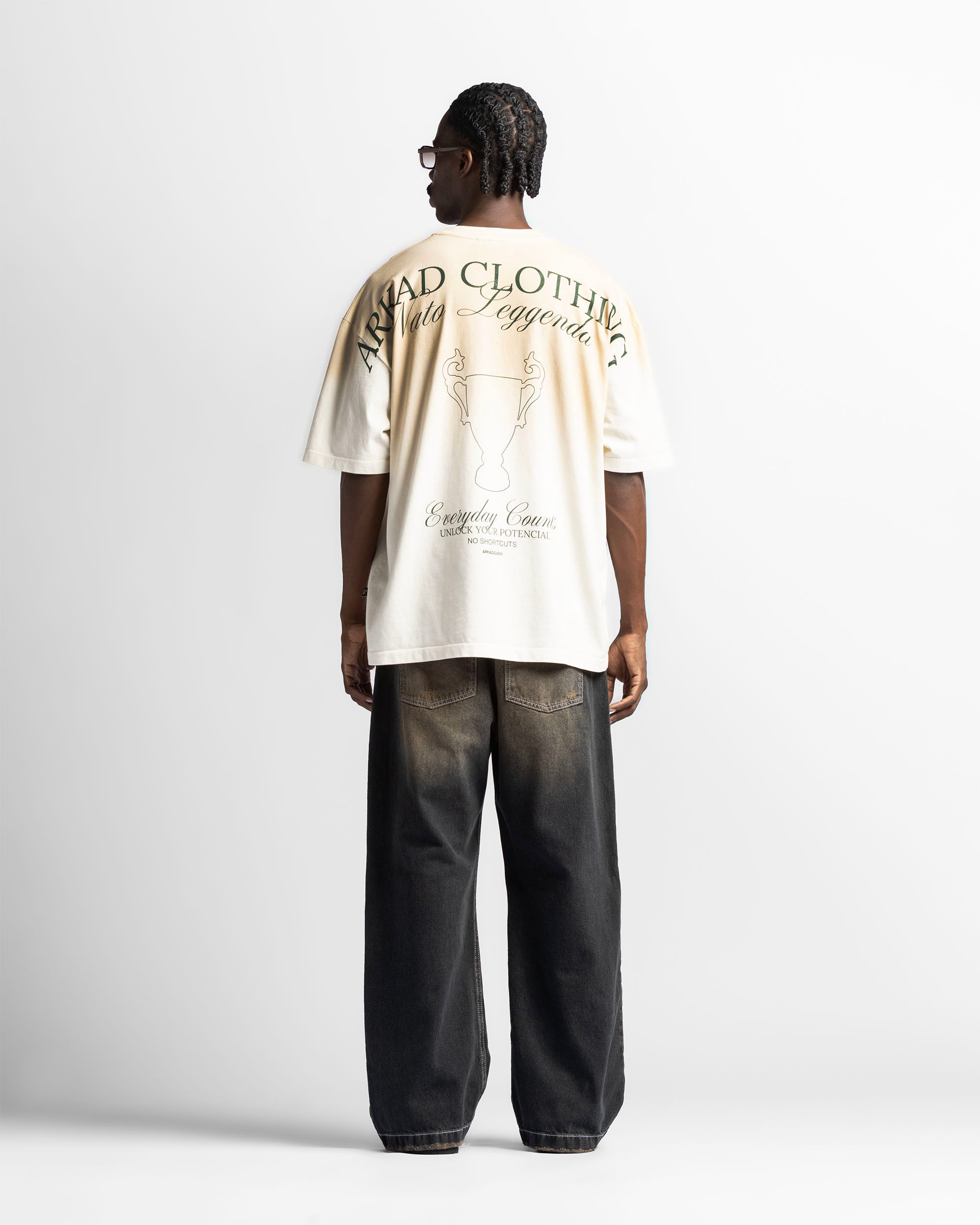 Washed Tshirt Oversize Beige Trophy