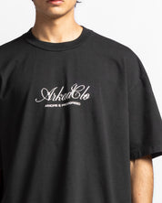 Washed Tshirt Negra Arkad Clo