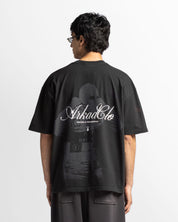 Washed Tshirt Negra Arkad Clo