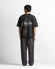Washed Tshirt Negra Arkad Clo