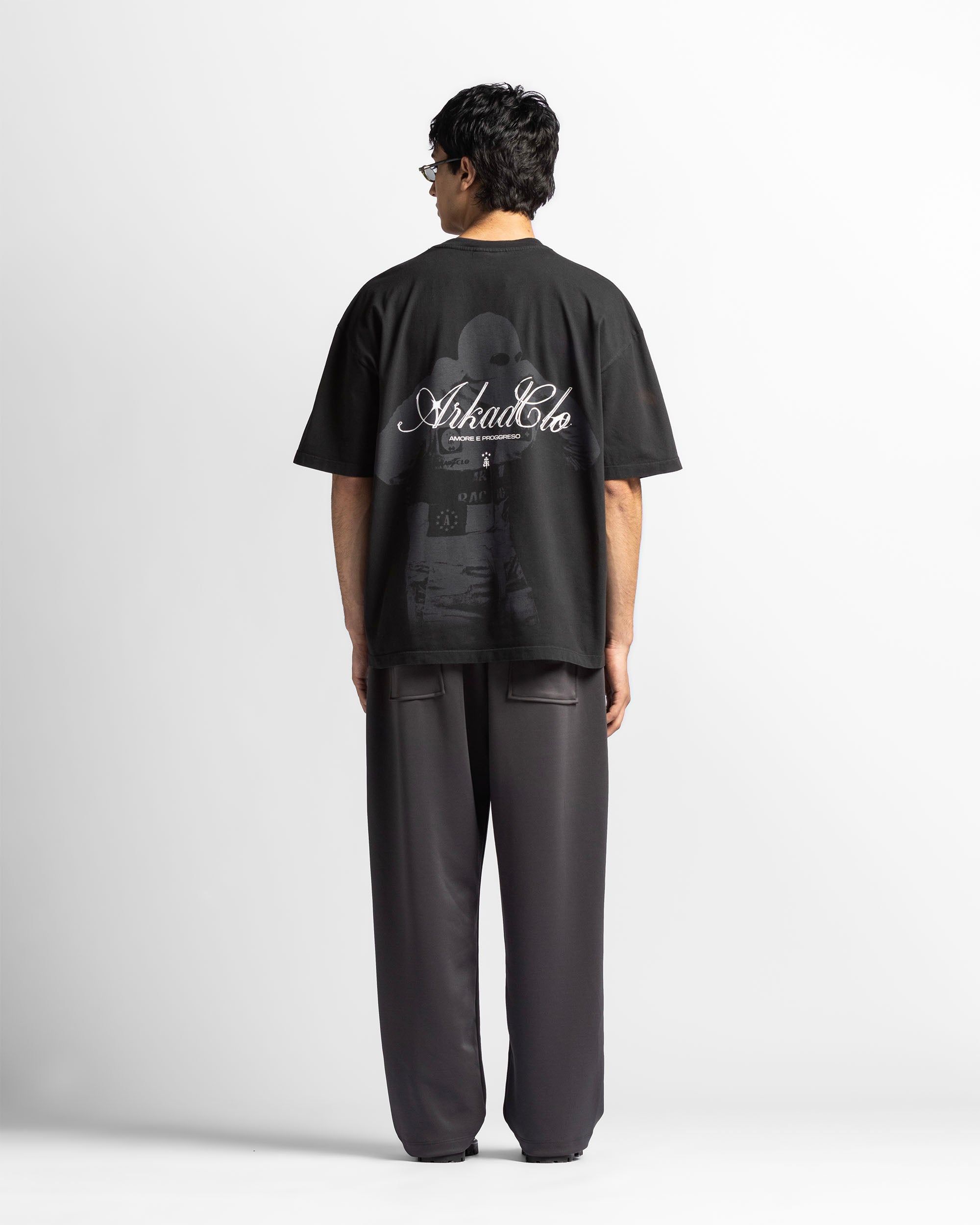 Washed Tshirt Negra Arkad Clo