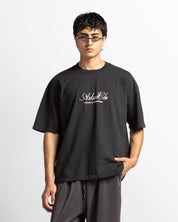 Washed Tshirt Negra Arkad Clo