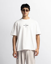Regular Fit Tshirt Blanca Logo Azul