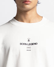 Regular Fit Tshirt Blanca Logo Azul