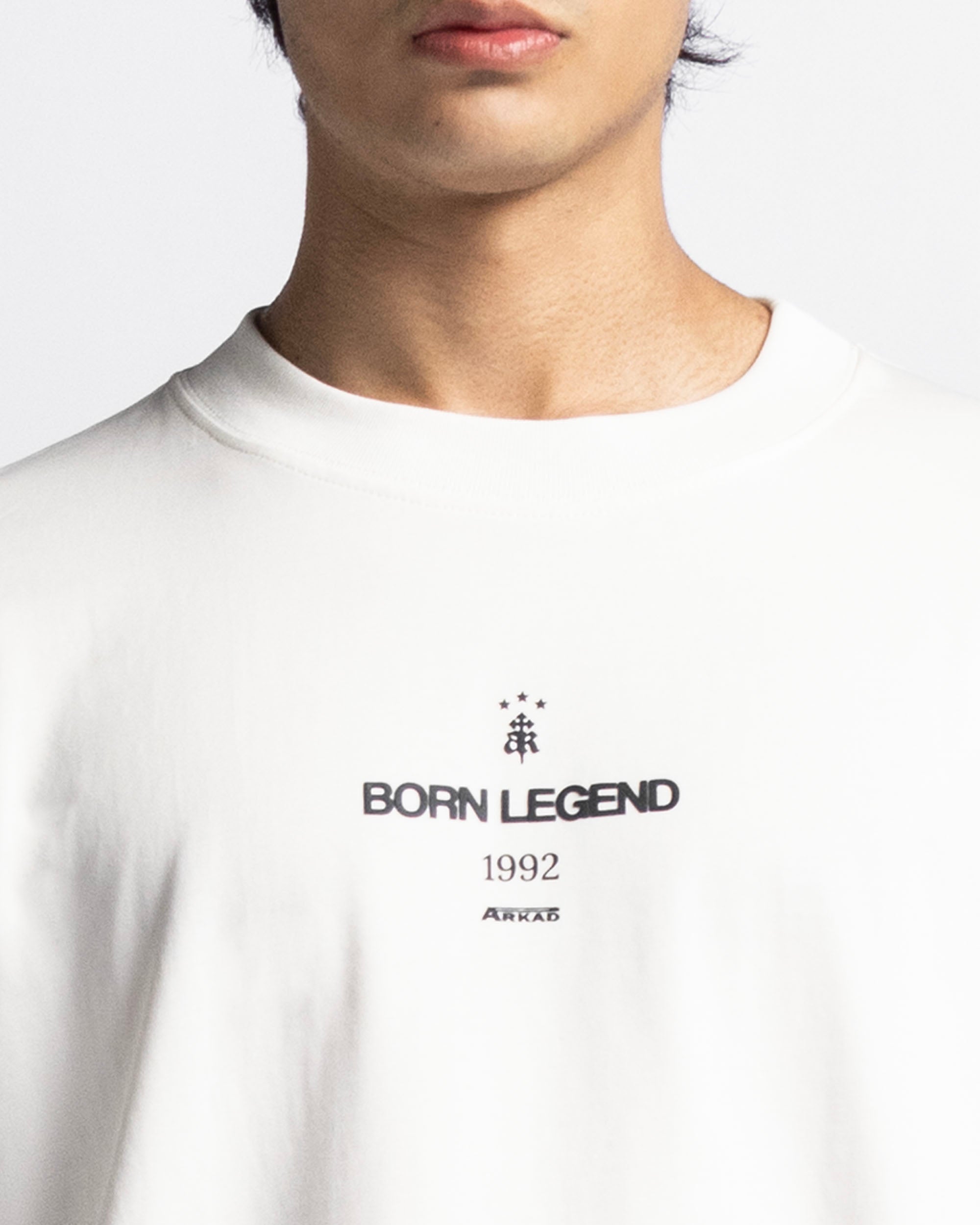 Regular Fit Tshirt Blanca Logo Azul