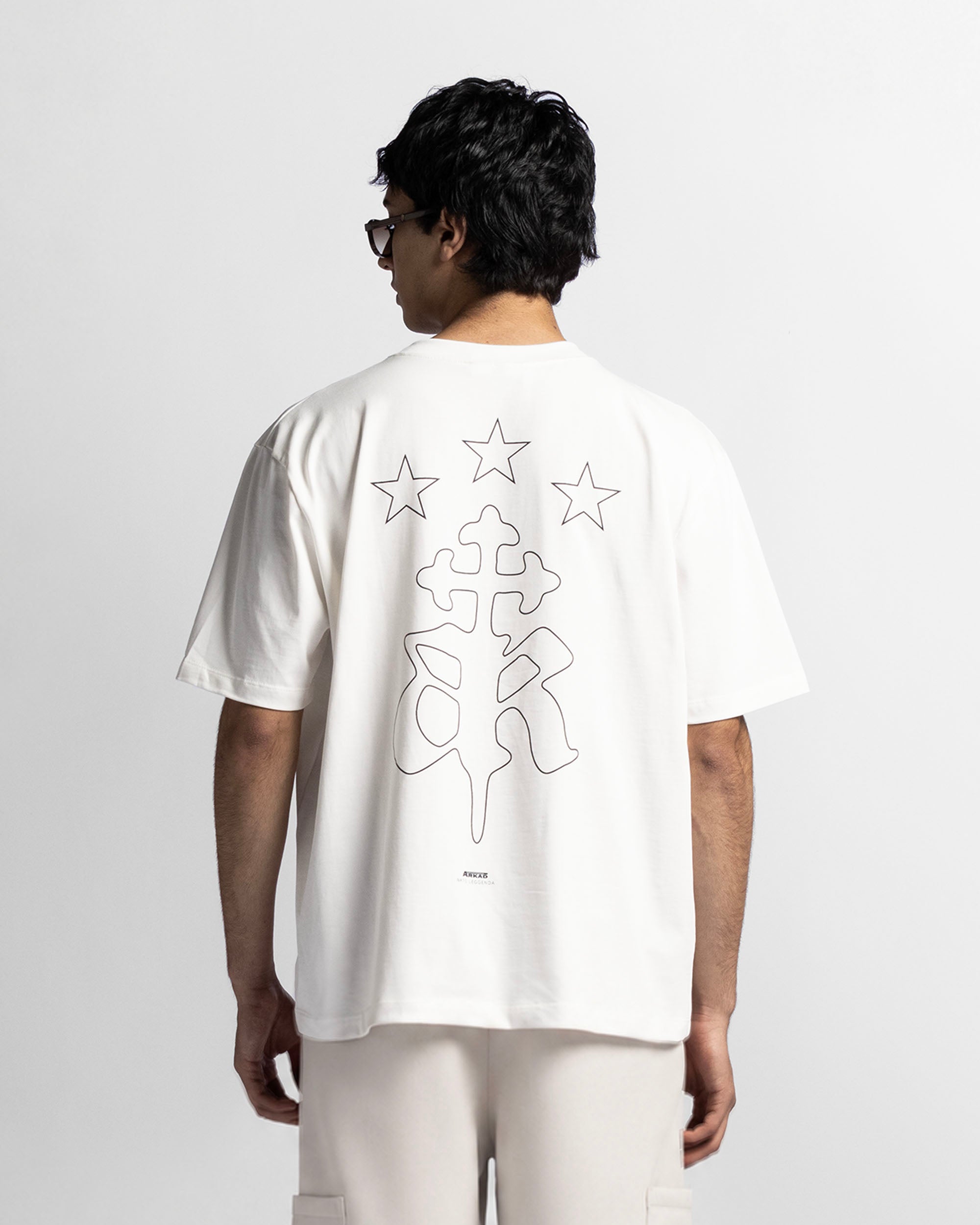 Regular Fit Tshirt Blanca Logo Azul