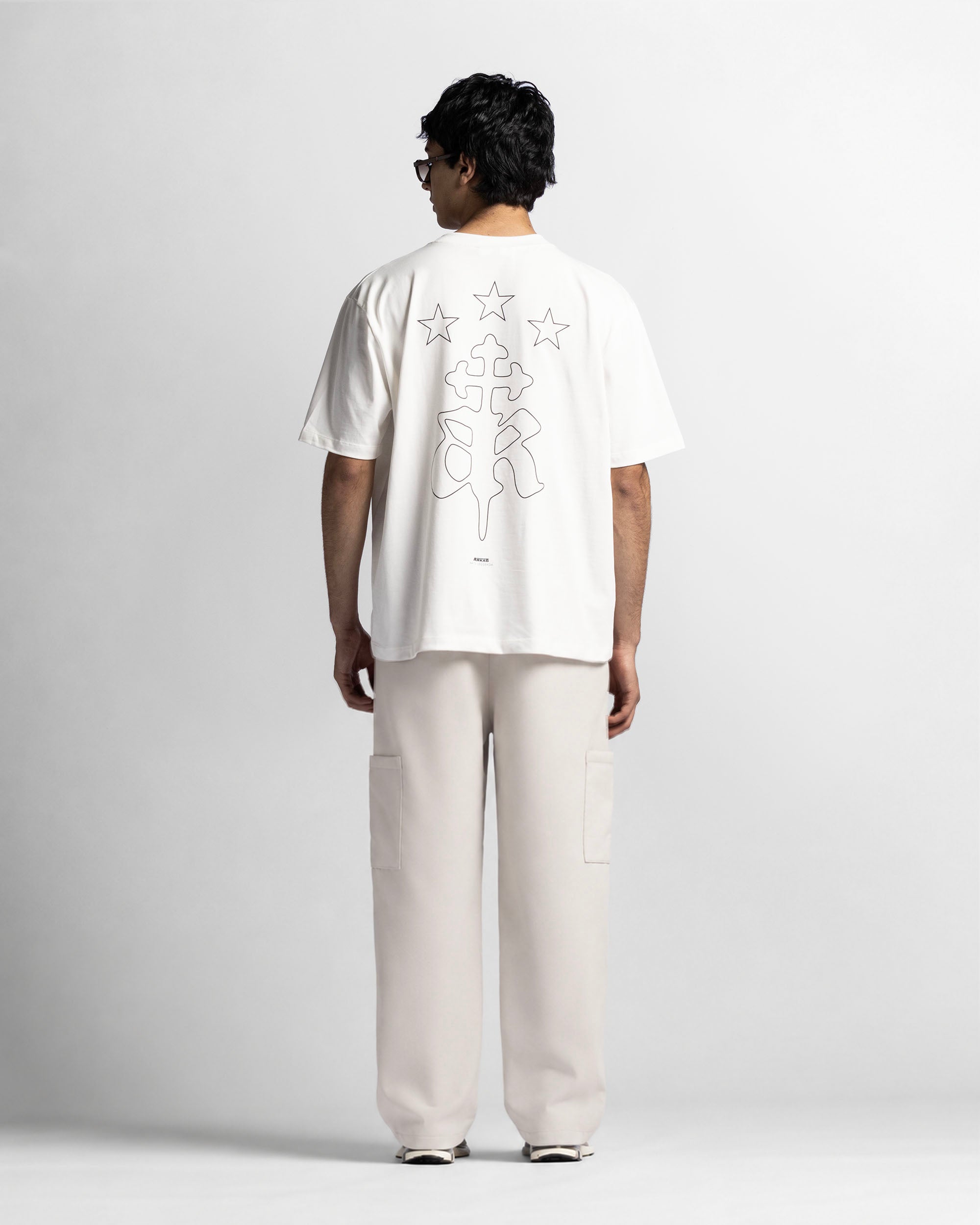 Regular Fit Tshirt Blanca Logo Azul