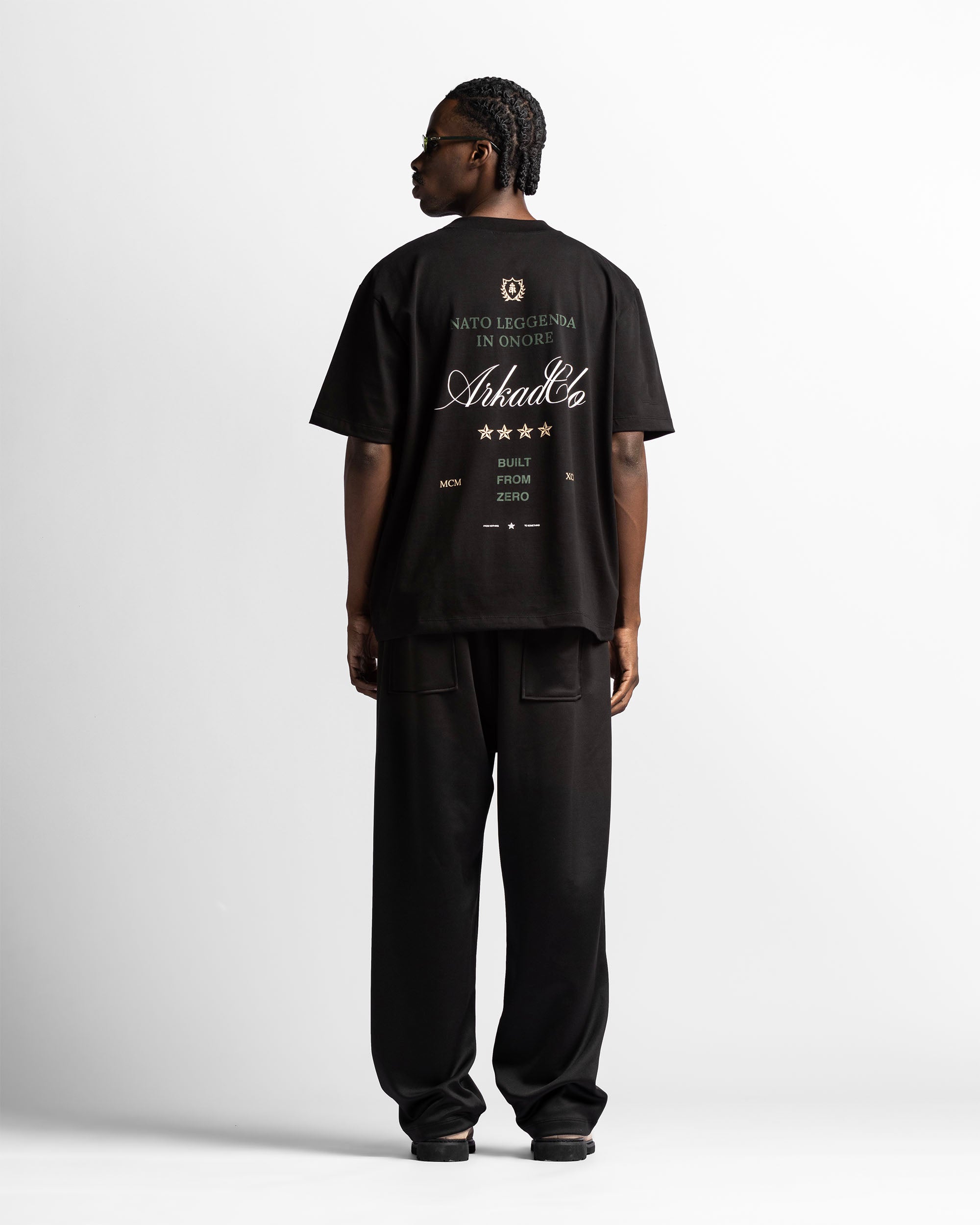 Regular Fit Tshirt Negra Nato Leggenda