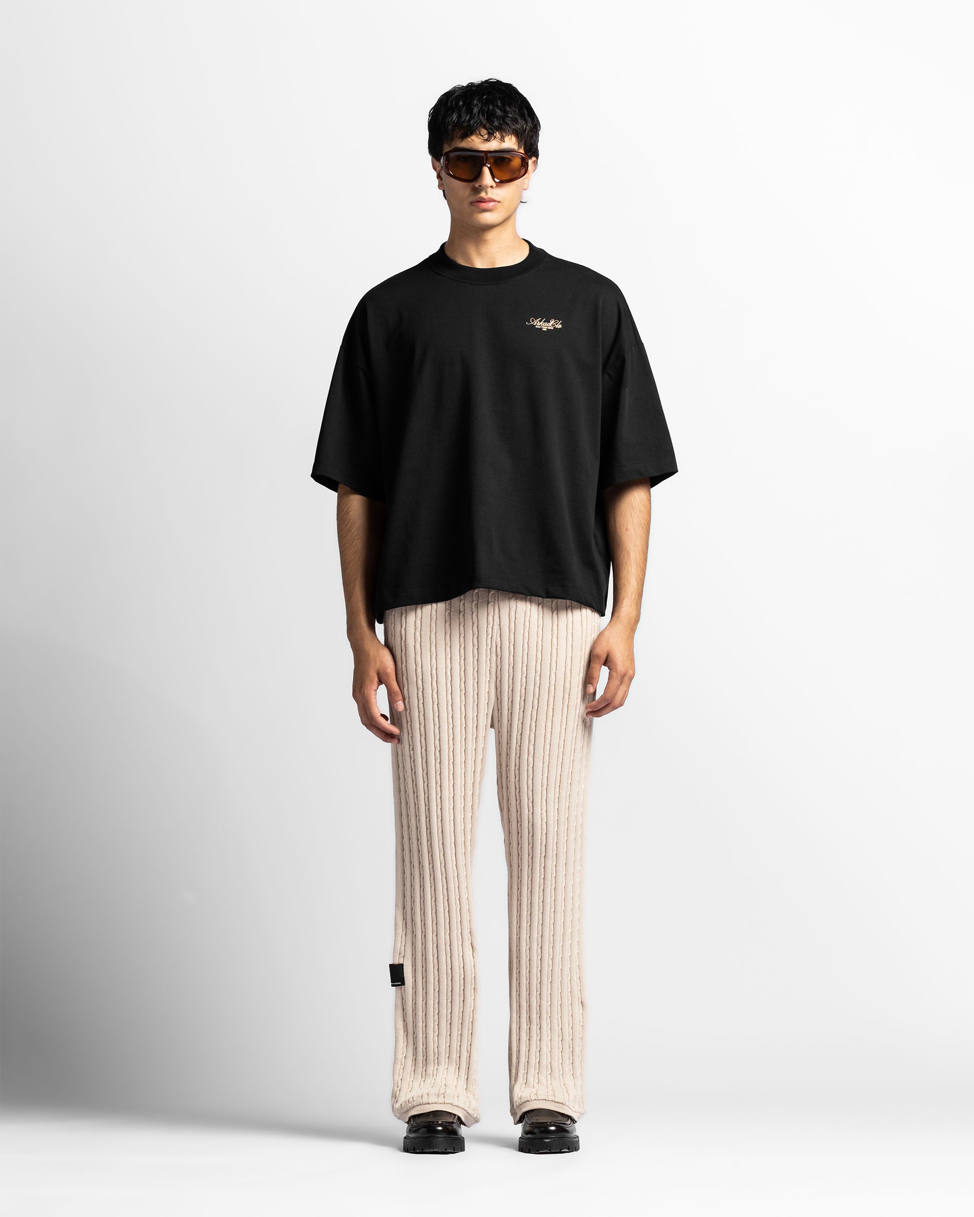 Braided Knit Pant Khaki