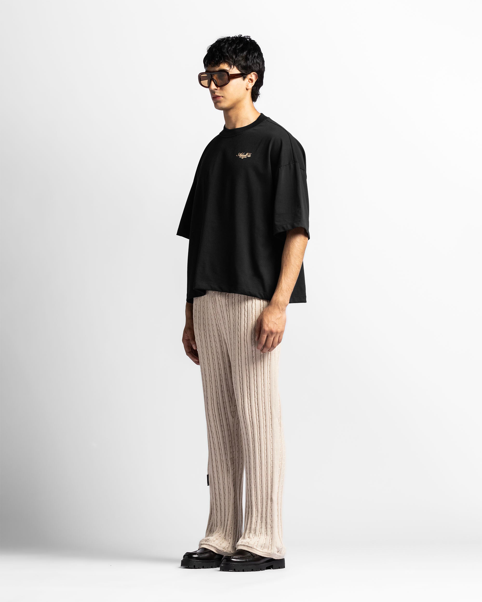 Braided Knit Pant Khaki