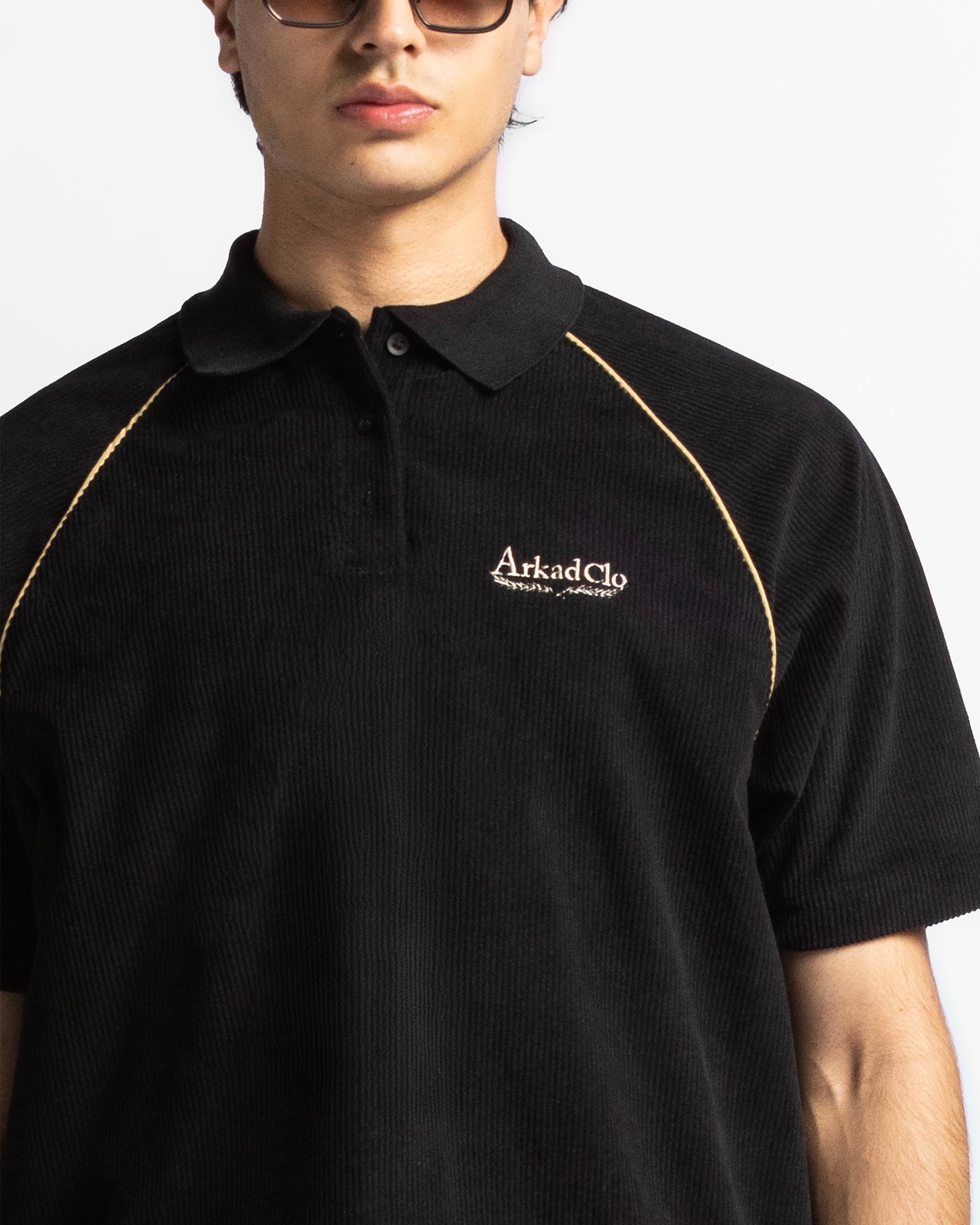 Polo Negra Corduroy