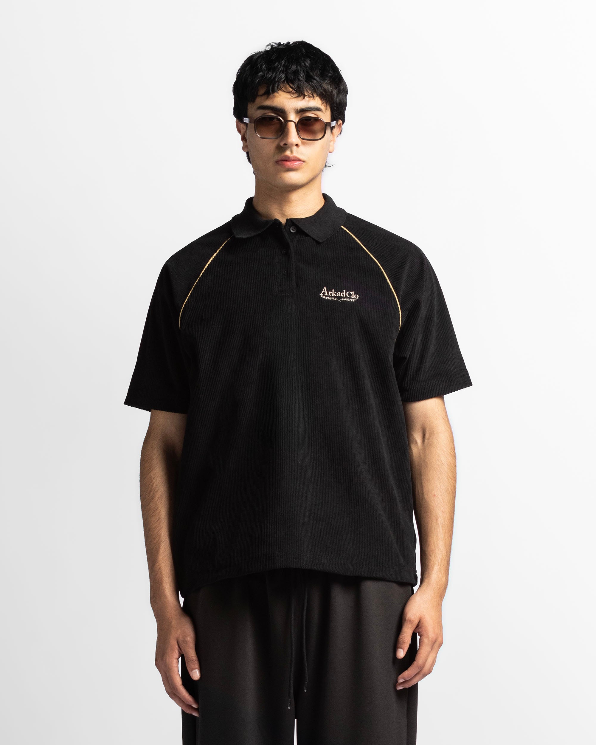Polo Negra Corduroy