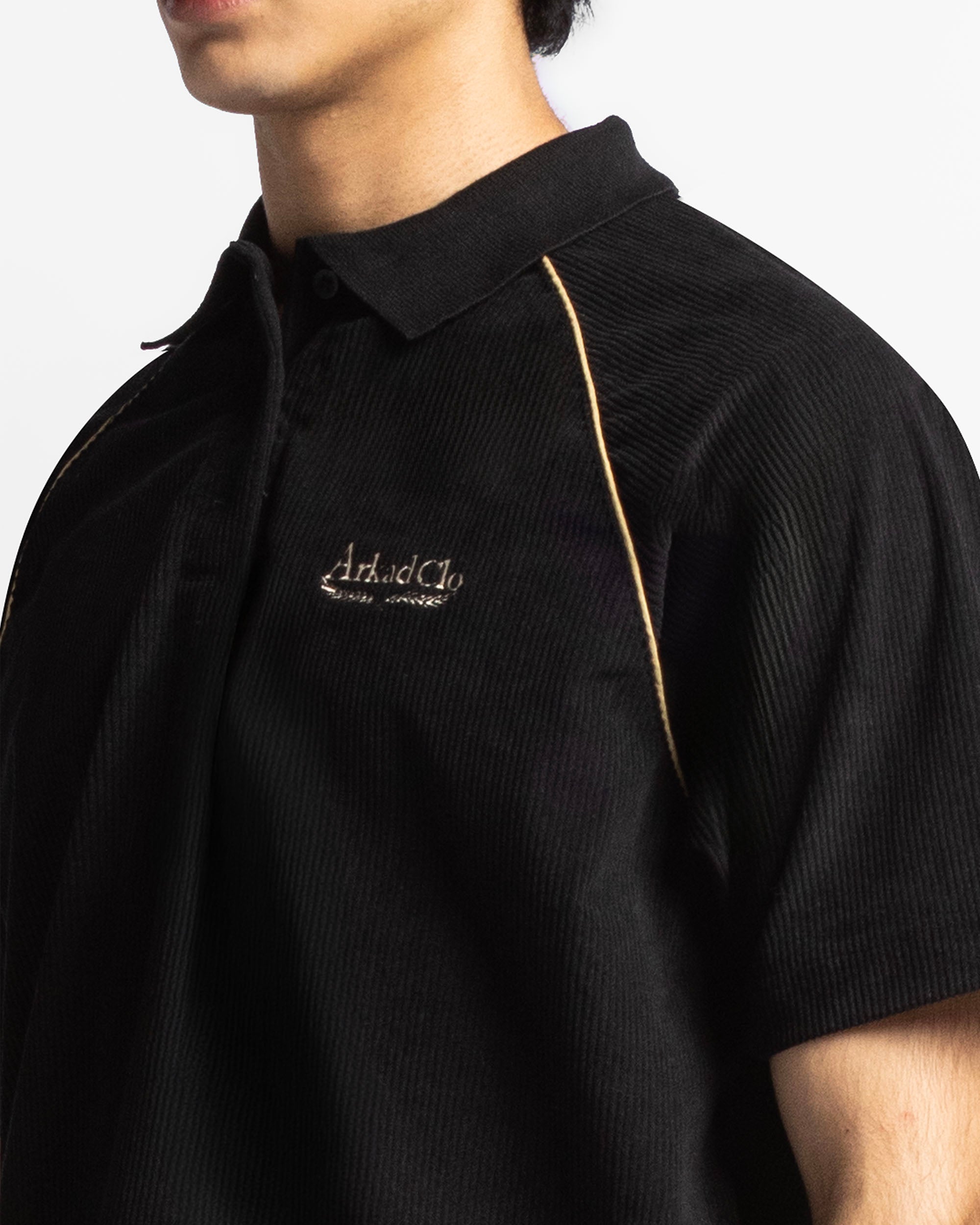 Polo Negra Corduroy