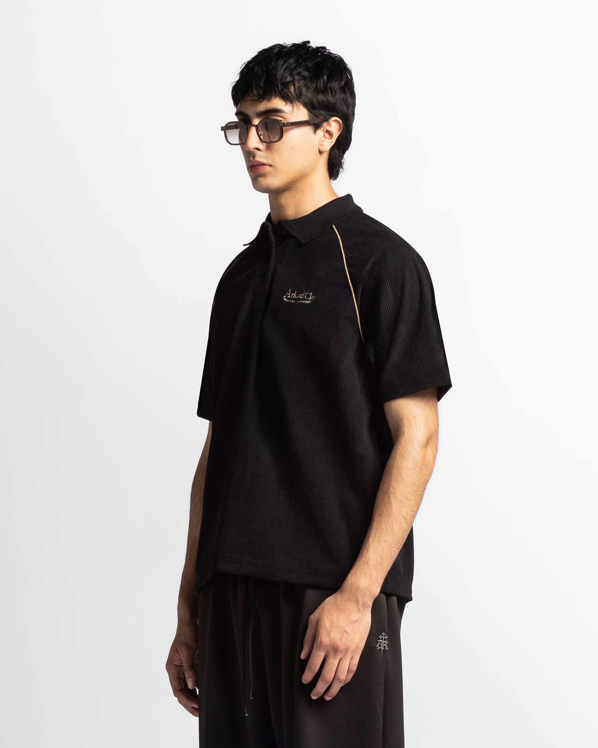 Polo Negra Corduroy