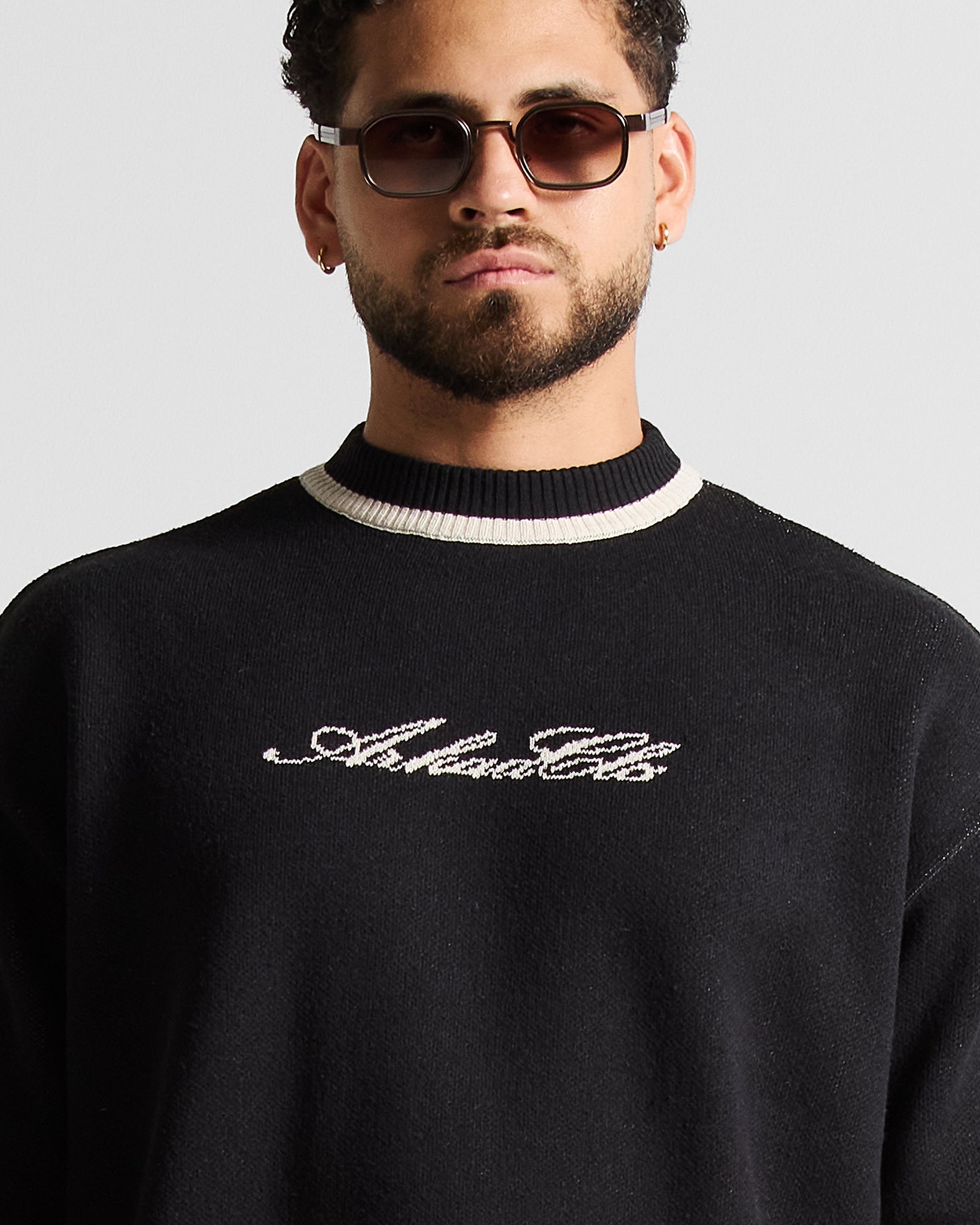 Knit Tshirt Hustler Negra