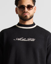 Knit Tshirt Hustler Negra