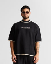 Knit Tshirt Hustler Negra