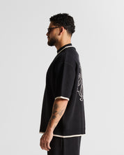 Knit Tshirt Hustler Negra
