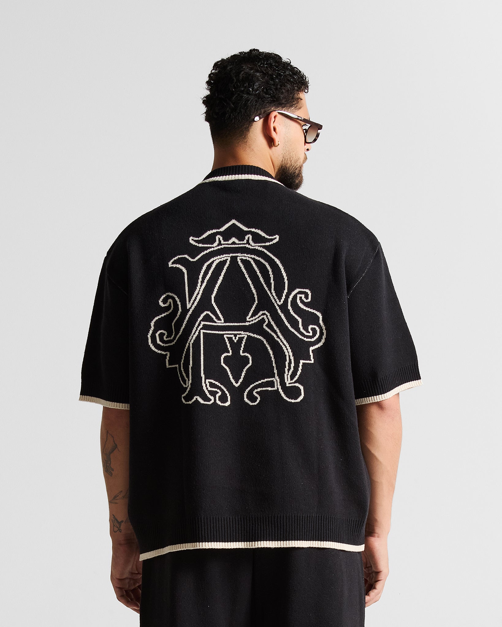 Knit Tshirt Hustler Negra